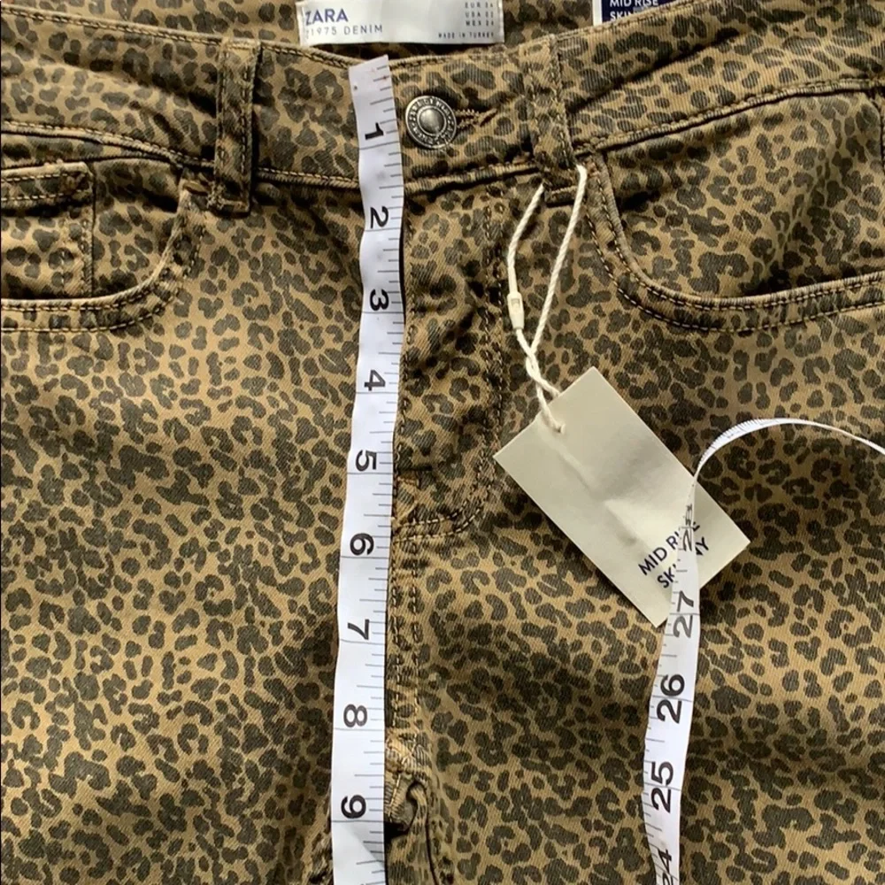 ZARA Animal Print Mid Rise Skinny‎ Jeans - Picture 9 of 10